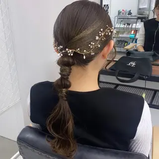 ロング ヘアアレンジ けいこ🍊ニュアンス ネイル/個性派ネイルのネイルデザイン