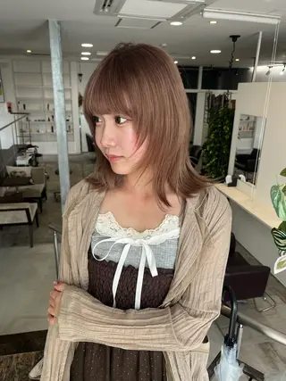 ミディアム yoru+d nanaのヘアスタイル