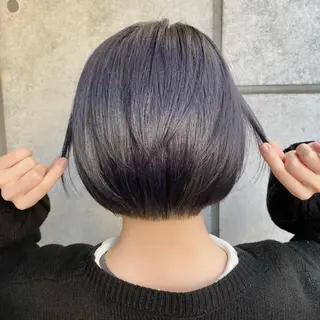 ショート カラー 癖毛救済✂️ボブ /髪質改善ストレートのヘアスタイル