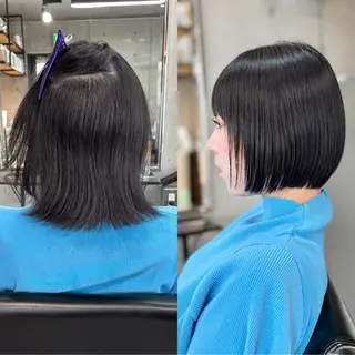 ショート カラー パーマ ショートボブ髪質改善 縮毛矯正のプロ山道潤のヘアスタイル