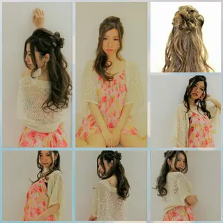 ヘアアレンジ ロング カラー 徳永 博志のヘアスタイル