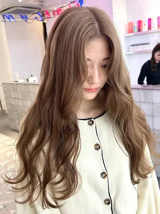 ロング カラー 🤍垢抜け♡透明感 カラーmoeka🤍のヘアスタイル