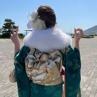 ロング ヘアアレンジ 鶴﨑 美優亜のヘアスタイル