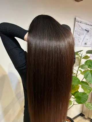 ロング 髪質改善&ストレート ✂︎鈴木青樹のヘアスタイル