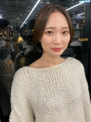 ショート カラー 似合わせカット レイヤー/ボブのヘアスタイル