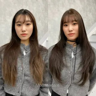 ロング カラー レイヤー/艶カラー /韓国ヘア/高松のヘアスタイル