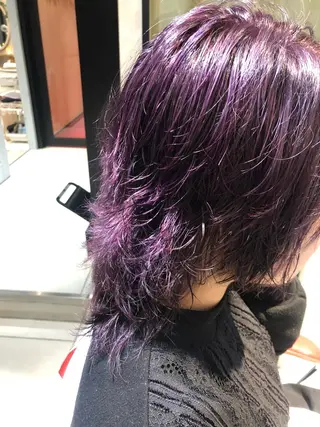 ミディアム カラー パーマ ✨髪質改善ストレート ×ミニボブ✨萩原　翼のヘアスタイル
