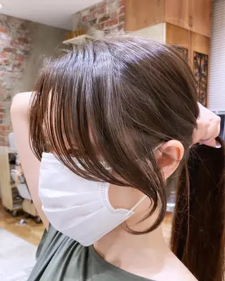 ミディアム 顔まわりカット🌟 くびれヘア/寺門遥輝のヘアスタイル