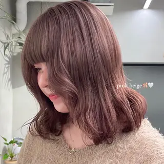 ミディアム 盛れる透明感カラー・ momokaのヘアスタイル