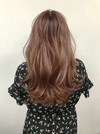 ミディアム カラー パーマ 小顔カット✨ 透明感カラー/村上のヘアスタイル