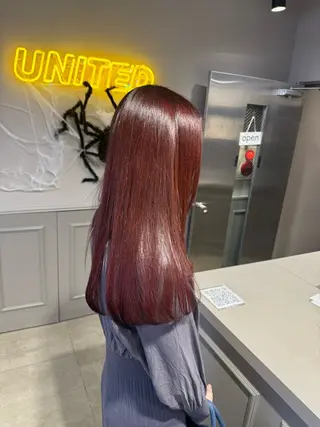 ロング カラー パーマ ヘアアレンジ メンズ キッズ 韓国系🇰🇷🩶 艶暗髪/MEIのヘアスタイル