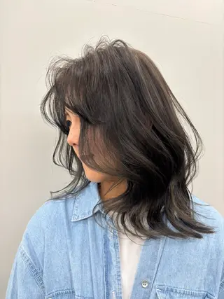 セミロング カラー 🎀透明感× 赤み消し🎀正源のヘアスタイル