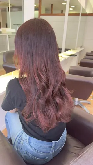 セミロング カラー mizu kiのヘアスタイル