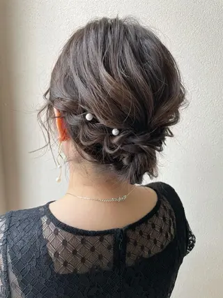 ミディアム ヘアアレンジ 沢田 瞳のヘアスタイル