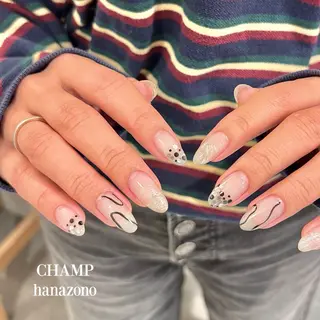 ネイル 河内花園｜YURIN 韓国ガーリー🎠のネイルデザイン