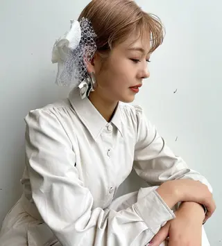 ショート ヘアアレンジ ヘアメイク new meのヘアスタイル