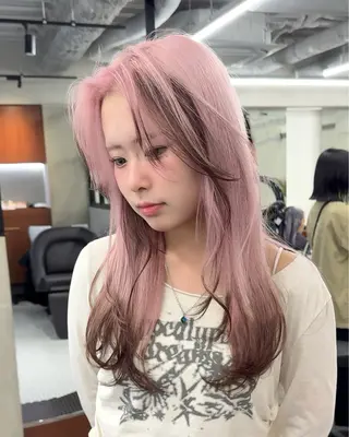 ロング カラー ブリーチ　ハイトーン 特化🌈フジタハルキのヘアスタイル
