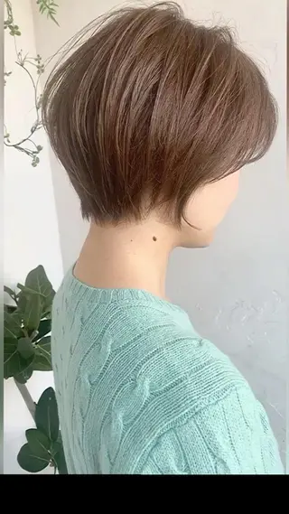 ショート カラー 京都大人女性ショート 徒歩1分/秋山のヘアスタイル