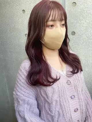 セミロング カラー ダブルカラー 🌙chinariのヘアスタイル