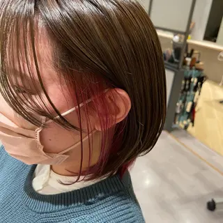 セミロング カラー ヘアアレンジ 高井瑠華🌼 ストカールカット特化のヘアスタイル