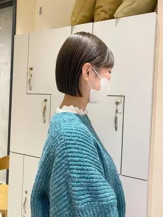 ショート カラー ボブ/ミニボブ 透明感カラーkadoのヘアスタイル