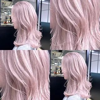 セミロング カラー 🧸ブリーチ特化/前 髪/しょうじりか🎀のヘアスタイル
