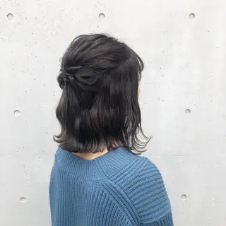 ミディアム カラー 酸性縮毛矯正🧴韓国 レイヤー/髪質改善のヘアスタイル