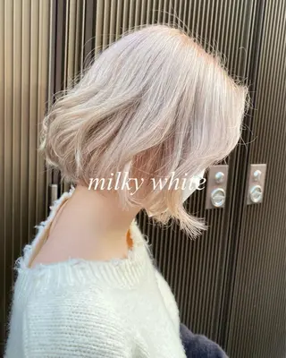 ショート カラー ヘアアレンジ ブリーチカラー特化 U-topia小島のヘアスタイル