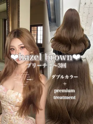 ロング 艶髪ハイトーンカラー 渋谷🎀ririkaのヘアスタイル