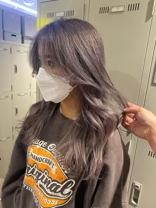 ミディアム カラー パーマ ヘアアレンジ メンズ キッズ ネイル マツエク・マツパ 韓国/トレンド レイヤー【101】のヘアスタイル