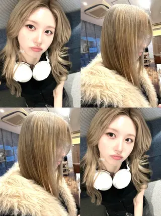 ｢韓国風カラー ｣サナのヘアスタイル