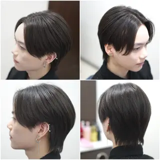 ミディアム メンズ 中島 剛のヘアスタイル