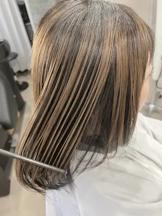 ミディアム カラー ヤマモト ヒロミのヘアスタイル