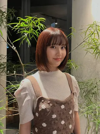 ショート カラー ショート/コテ巻き風 kanohaのヘアスタイル