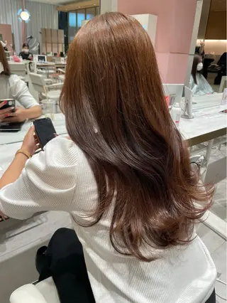 ロング レイヤーカット/透明 感カラー🐬永井瑠栞のヘアスタイル