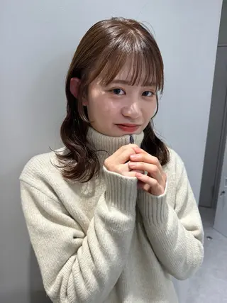 ミディアム カラー 高畑 恵莉 👒 暖色 / 艶髪 🧺のヘアスタイル