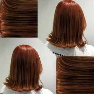 セミロング カラー パーマ ヘアアレンジ ネイル マツエク・マツパ 韓国風ベージュ🤎 赤みなし🌿横浜🤎のヘアスタイル