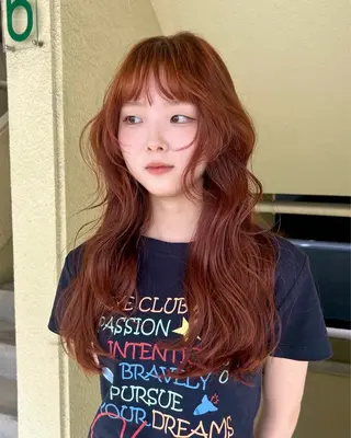 ロング カラー ヘアアレンジ 似合わせレイヤー ＆透明感カラーのヘアスタイル