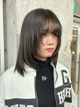 ミディアム 伊藤ほのか/パーマ /酸性ストレートのヘアスタイル
