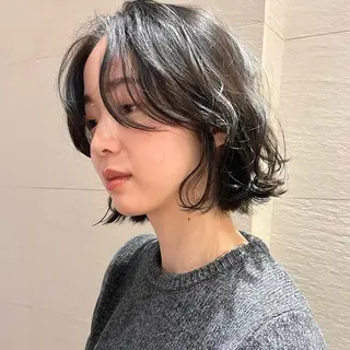 ショート パーマ 🌱小顔ヘア/ボブ ミディアム/双葉🌱のヘアスタイル