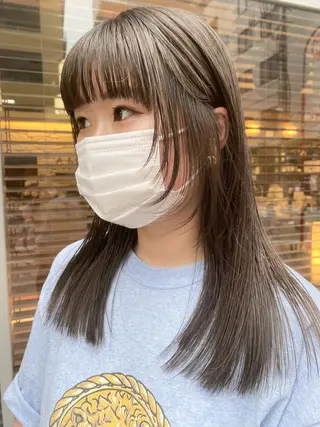 ロング カラー ヘアアレンジ 溝口 ひなこのマツエク・マツパデザイン