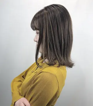 ミディアム カラー 🤍2nd🤍田所 美希のヘアスタイル
