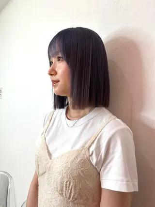 カラー 莉乃/縮毛矯正/髪質 改善/艶カラーのヘアスタイル