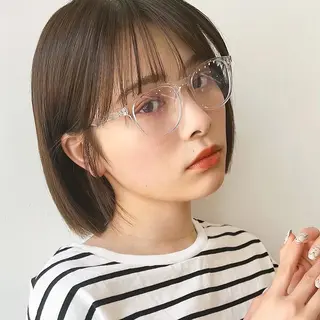 ショート カラー 🌱小顔ヘア/ボブ ミディアム/双葉🌱のヘアスタイル