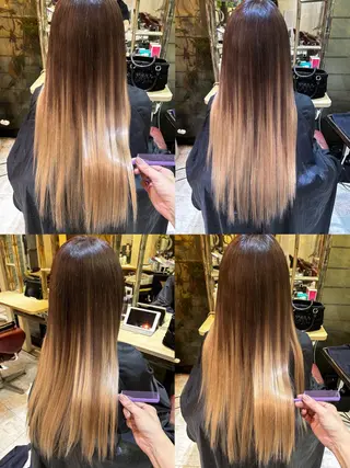 ロング カラー ‼️最新ハネエクステ 原宿のヘアスタイル