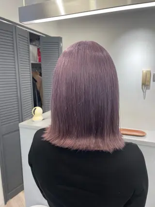 セミロング ♡似合わせハイトーン ♡maiのヘアスタイル