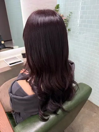 セミロング カラー 縮毛矯正/ /関内/あべももこのヘアスタイル