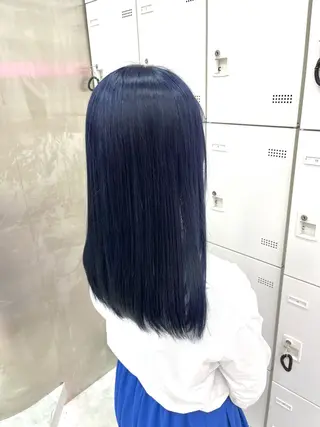 セミロング カラー ❤︎ワンホンガーリー なハイトーンヘア❤︎のヘアスタイル