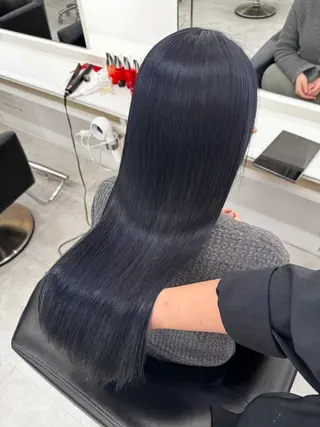 ロング カラー ParveMix 楠本結菜のヘアスタイル