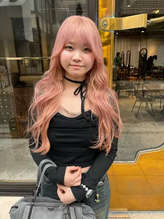 ロング カラー ヘアアレンジ ハイトーン/美髪矯正 🍃大江拓実のヘアスタイル